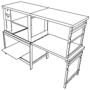 Grubby One Piggy back shelves