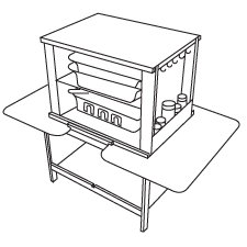 Grubby Two Tub half setup as a mini chuck box.